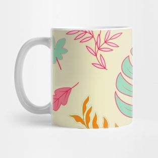 Colorful Autumn Leaves Pattern Mug